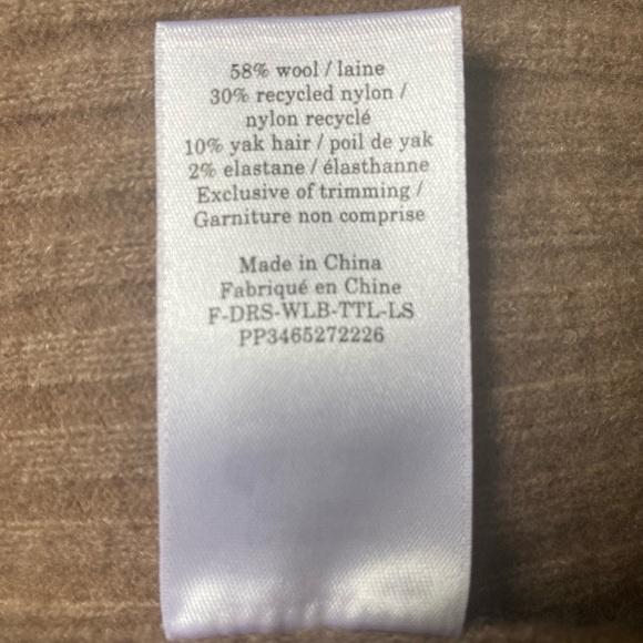 Everlane Wool Yak Mock Neck Sweater Dress New Heathered Light Brown - Picture 12 of 15